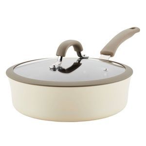 Rachael Ray Cook + Create 3qt Aluminum Nonsticke Saute Pan with Lid - Almon
